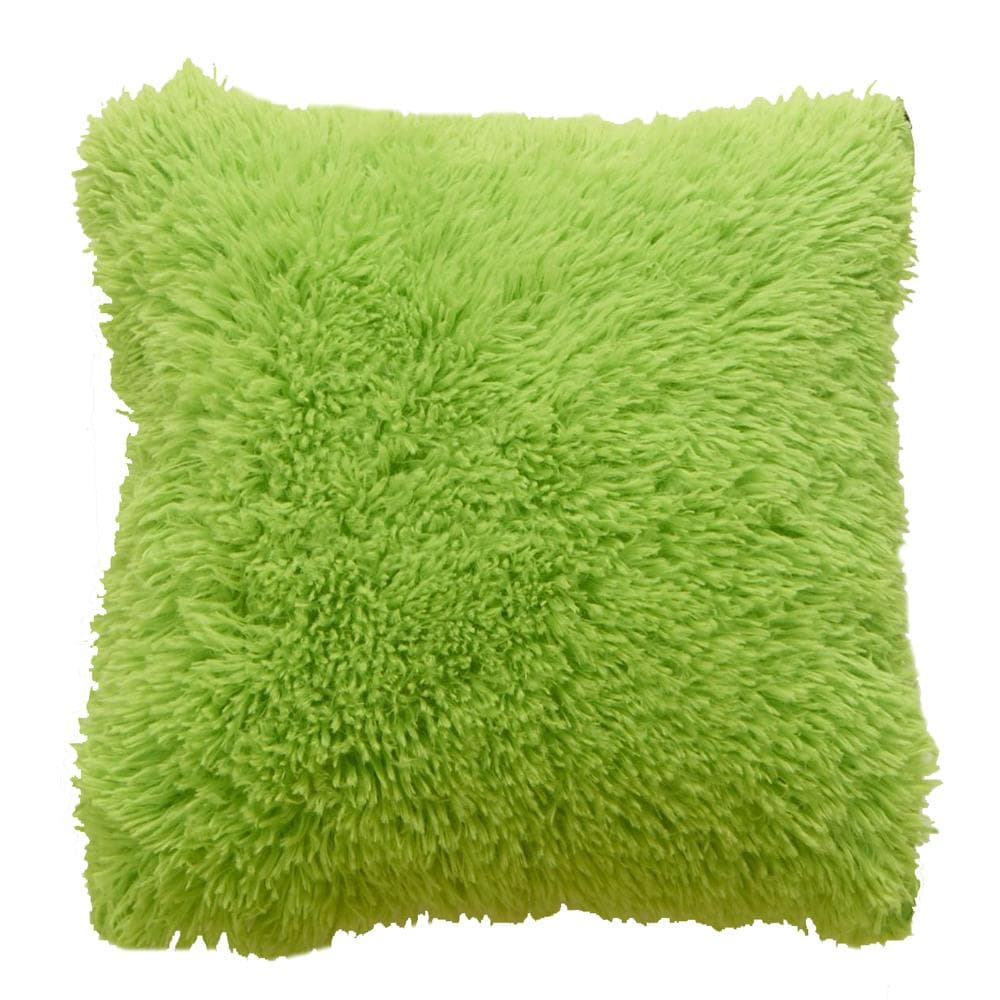 43*43 cm Solid Color Plush Throw Pillowcase Cushion Cover Sofa Decoration green