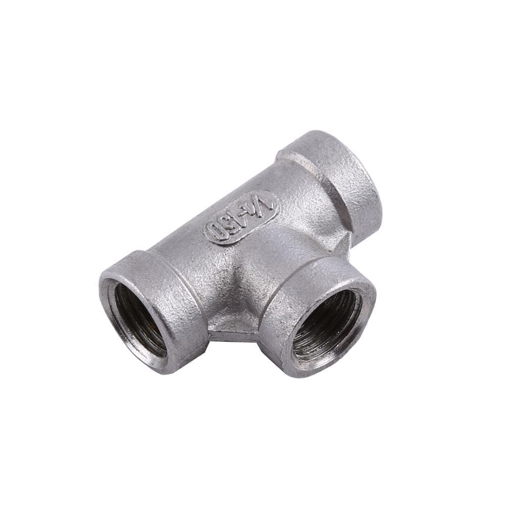Brand New Tee 3 way Female Threaded Pipe Fittings Stainless Steel SS 304 (14 37mm )