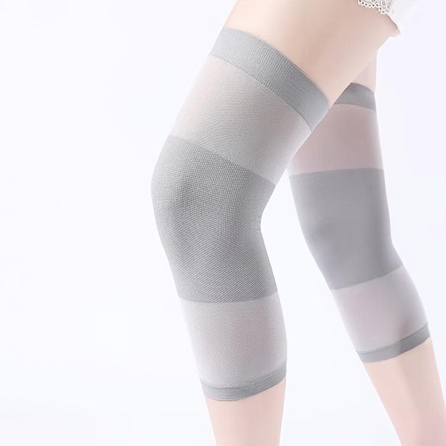 2-piece Lightweight Knee Pads, Suitable for Both Men and Women - Invisible, Seamless Support, Relieve Joint Pain, Breathable Woven Fabric grey