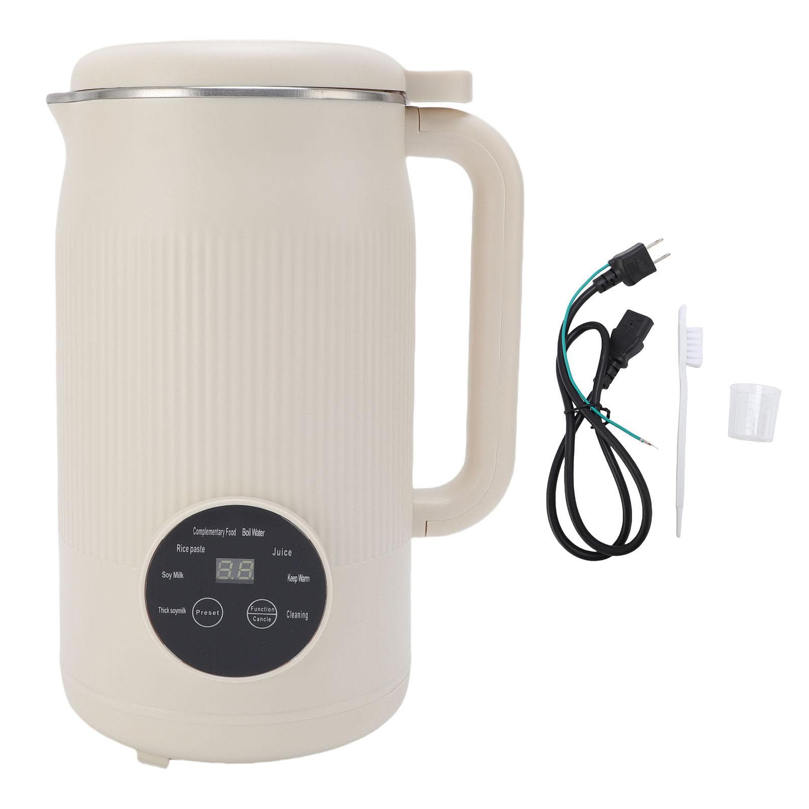1200ml Soy Milk Maker Juice Blender with Anti Stick Bottom Timer Self Cleaning Keep Warm Boil Water L