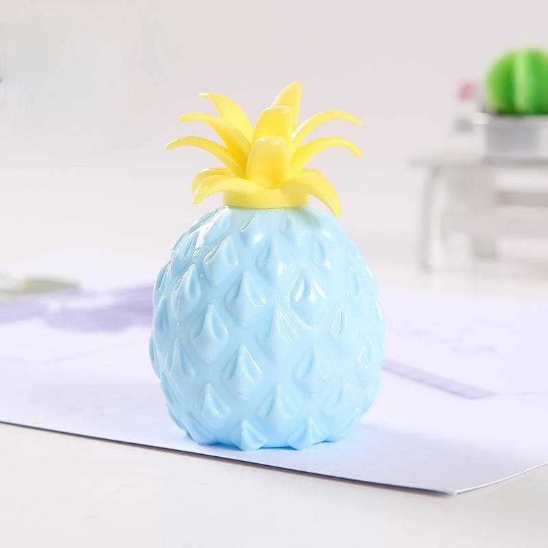 1PC Fun Soft Pineapple Ball Stress Reliever Toy Children Adult Fidget Squishy Creativity Sensory Toy blue