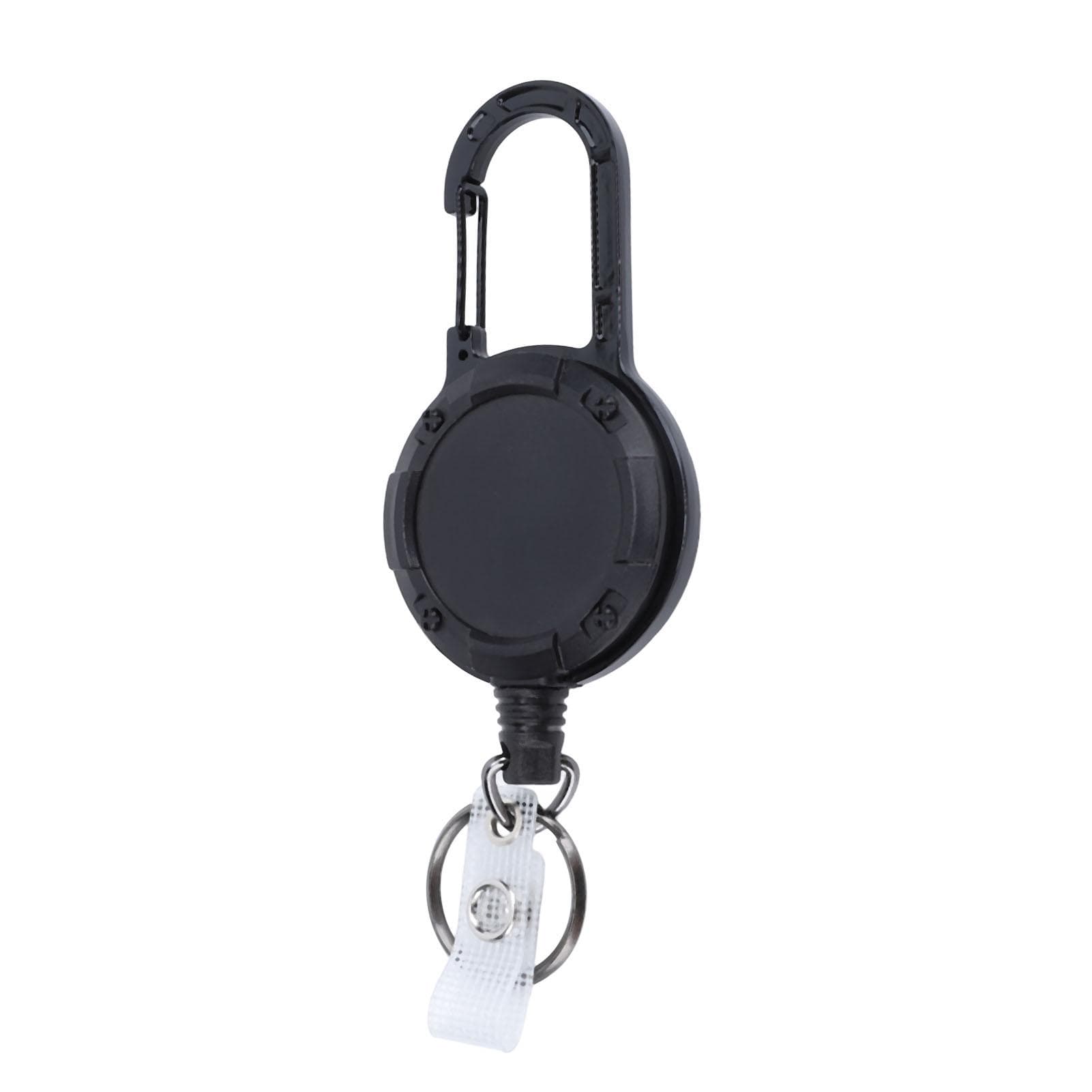 Retractable Keychain Professional Thickened 1mm Stainless Steel Wire Rope Prevents Lost Carabiner