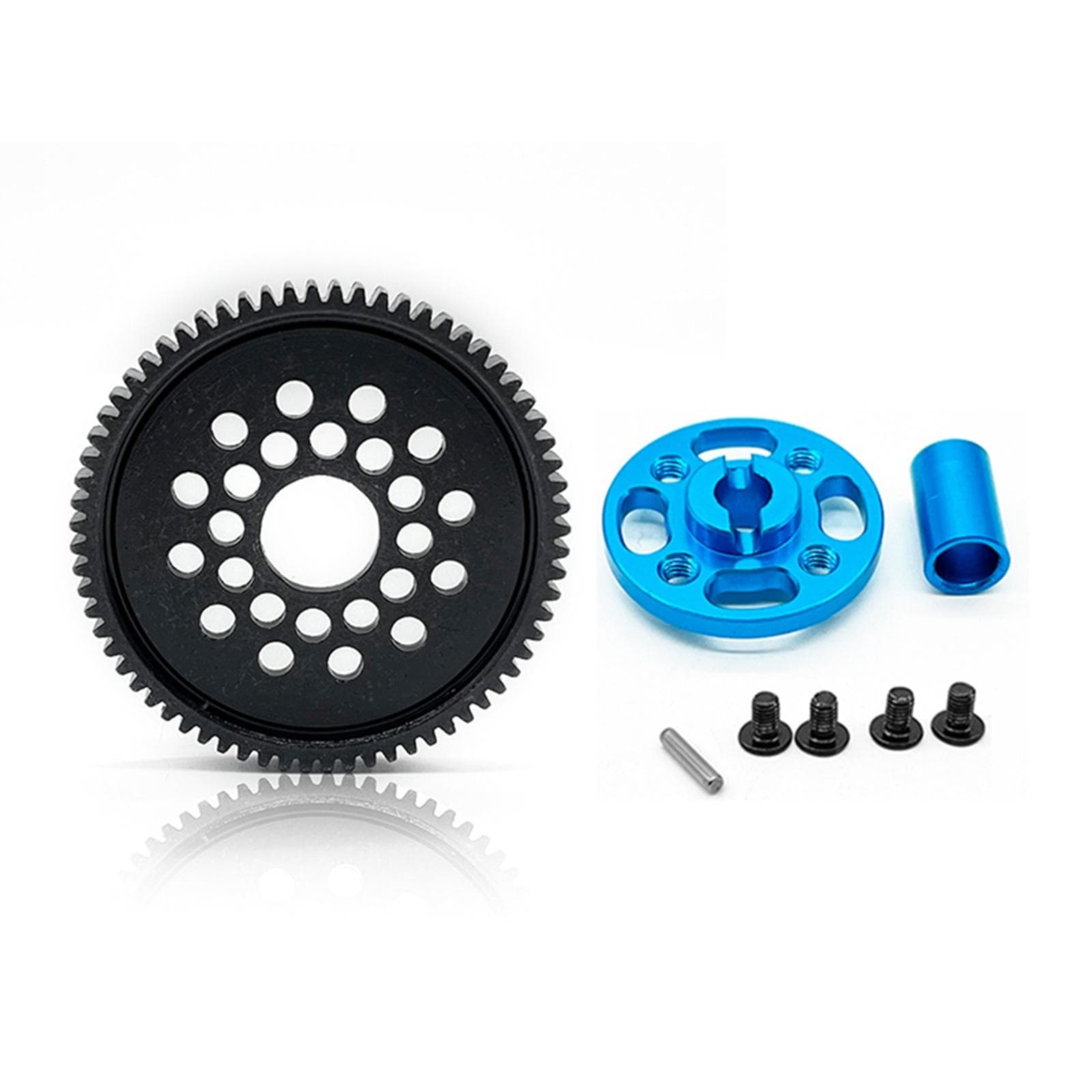 High Speed Gear Set Metal 68T Remote Control Car Upgrade Parts Replacement for Tamiya TT-02 1/10 blue/black