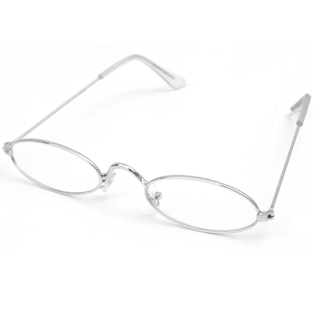 2024 Japanese Harajuku Metal Oval Glasses Gold Silver Metal Square Glasses Vision Care Anti-blue Eyeglasses Frame for Women Men silver