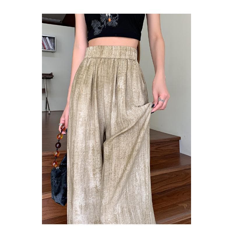 Straight High-waisted Casual Pants Women's Summer New Loose and Thin Versatile Pants 2XL