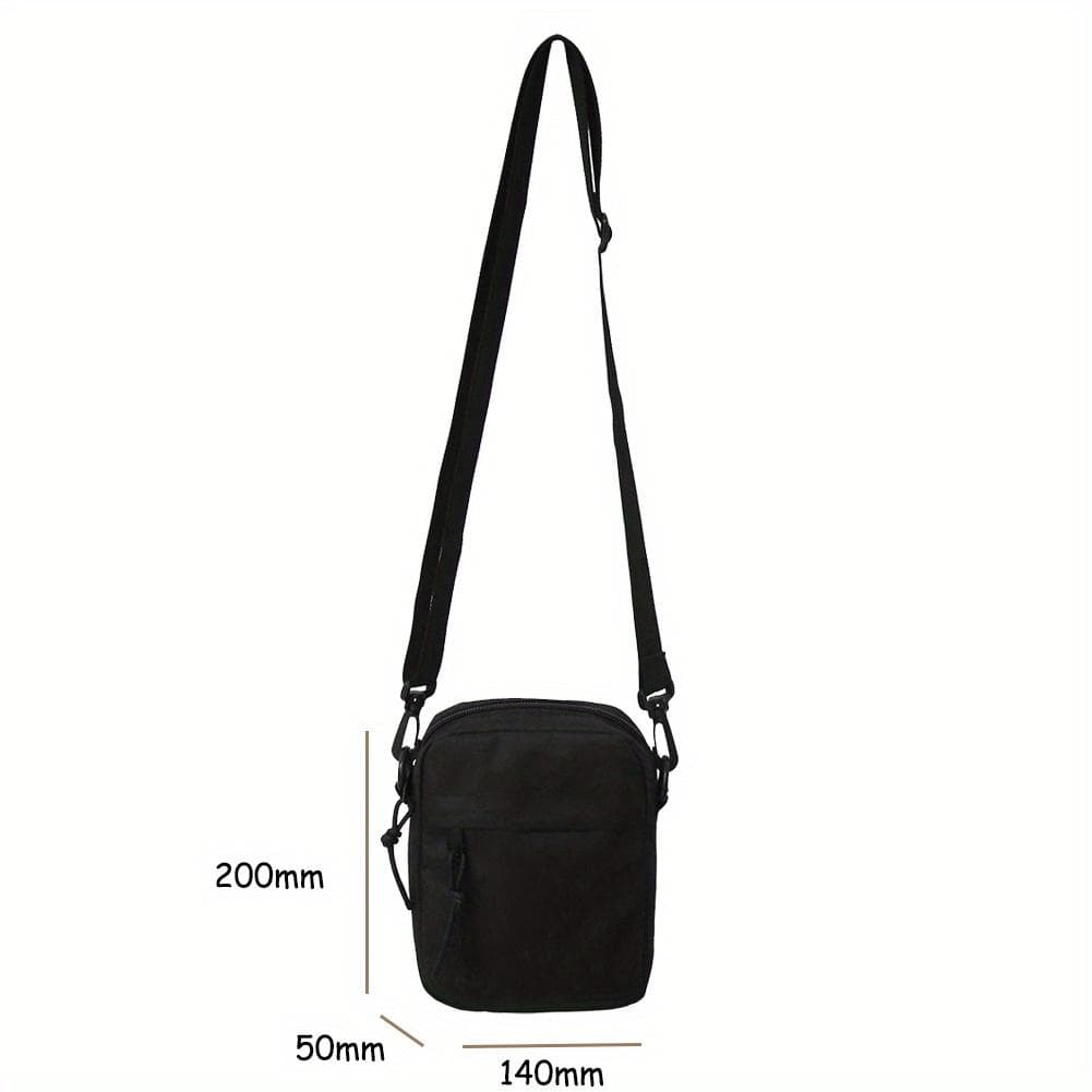 Oxford Women's Crossbody Bags Small Shoulder Handbags for Men Solid Color Phone Bags Mini Messenger Bags black