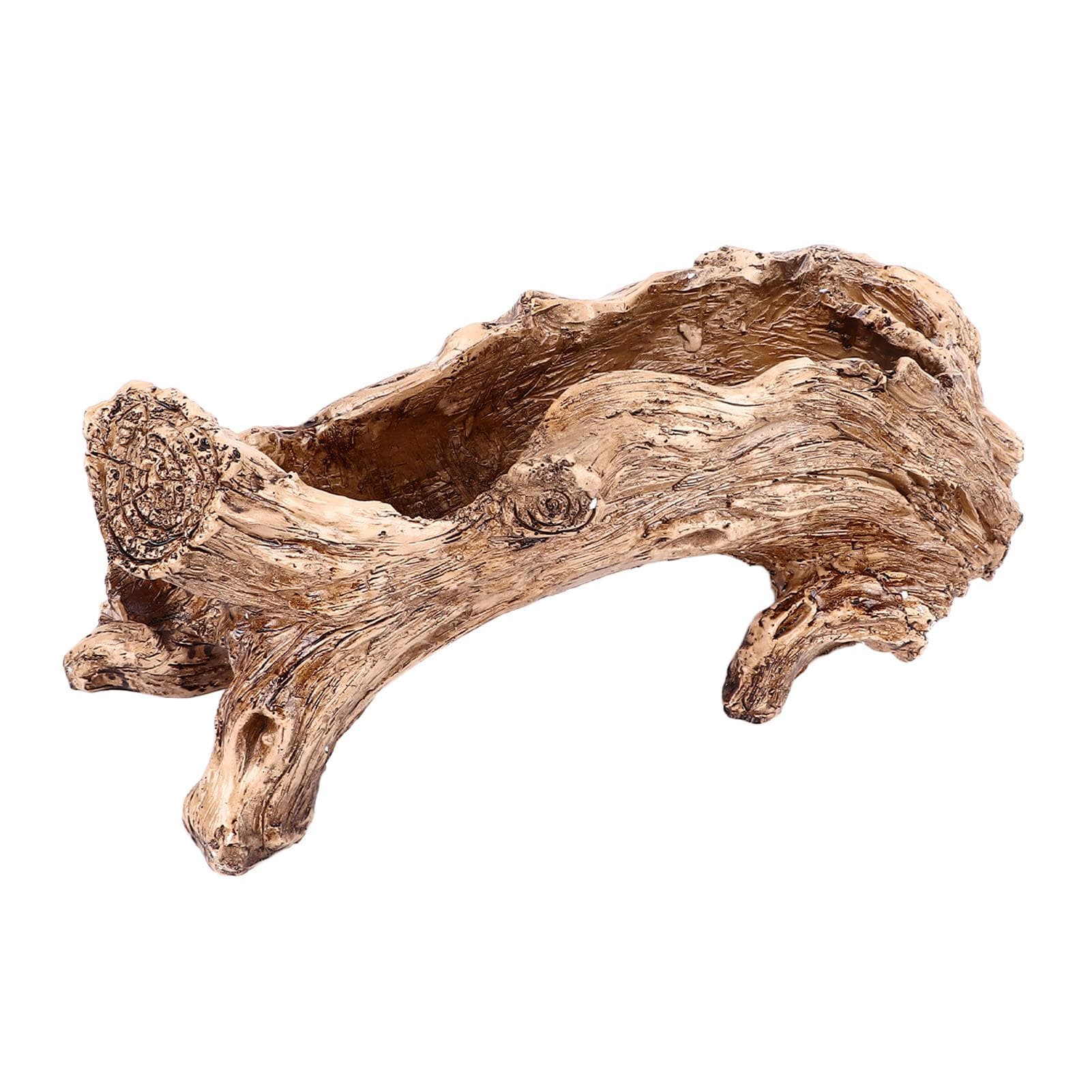 Artificial Driftwood Planter Resin Succulent Planter Vintage Tree Root Stump Log Like Flower