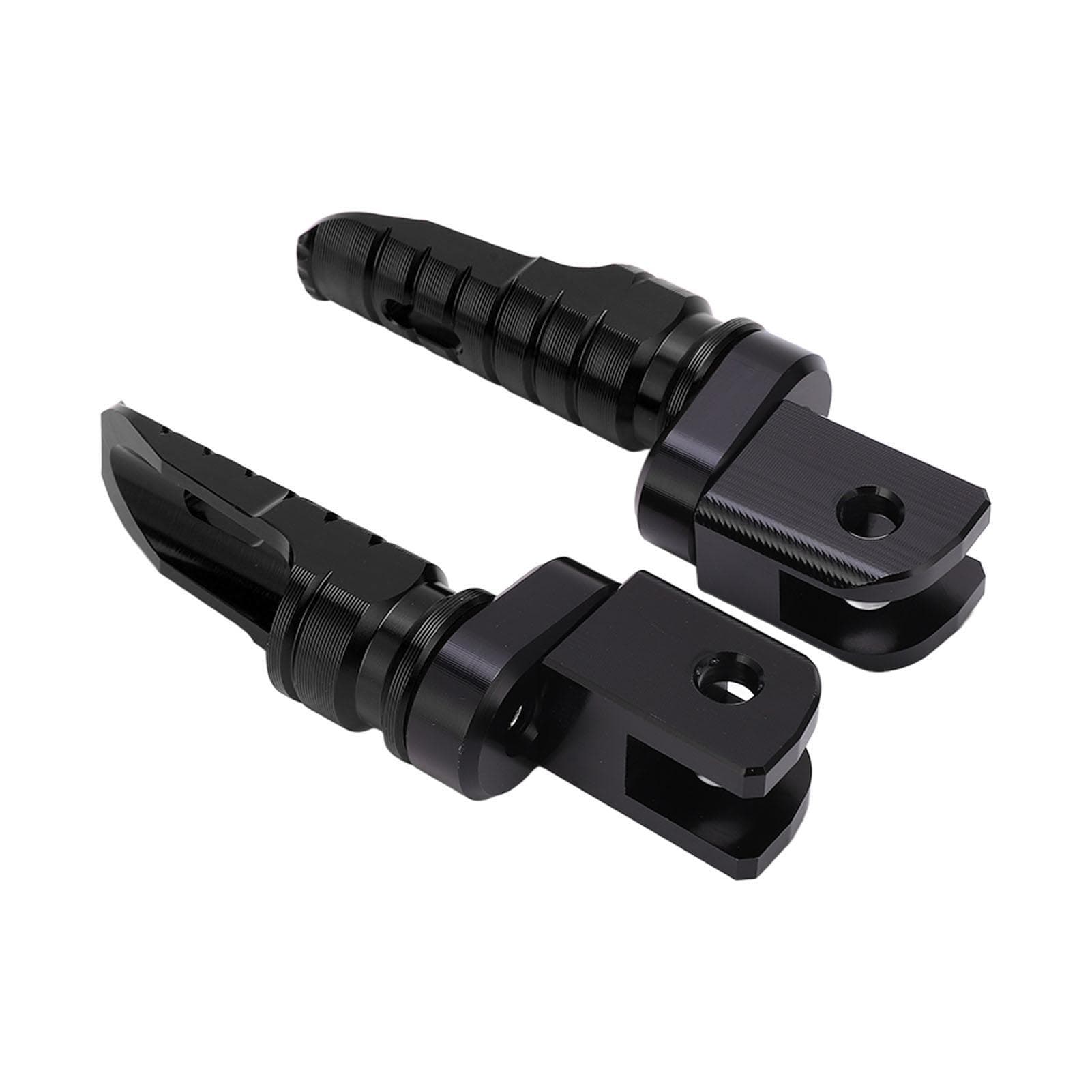 Pair Motorcycle Front Pedal Foot Pegs CNC Aluminum Alloy Replacement for Street Triple 765RSRS black