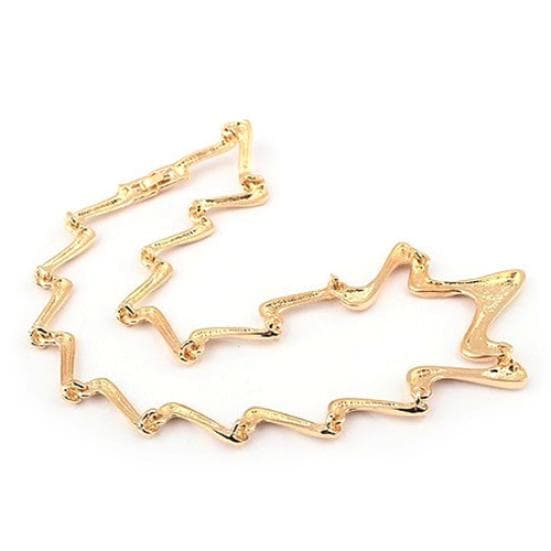 Women's Korean Wave Chain Style Choker Statement Bib Necklace Jewelry golden