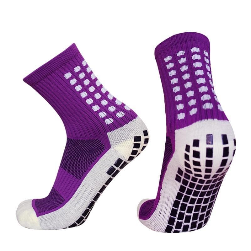 High Quality Dispensing Anti Slip Soccer Socks Sports Grip Socks Anti Non Skid Basketball Socks Soccer Socks unisex Grip Socks Yoga Socks purple