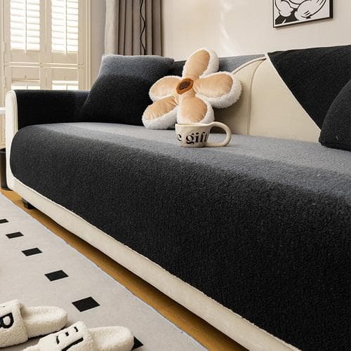 Granular Cashmere Sofa Cushion Winter High-end Thickened Plush Sofa Cover Anti Slip and Dustproof Universal Cover Cloth Towel 70x70cm