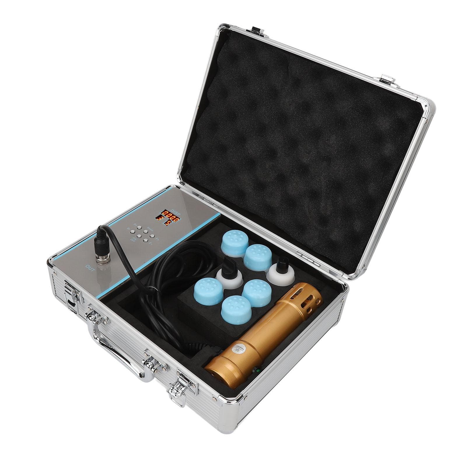 Extracorporeal Shockwave Therapy Device Physical ED Electromag Body Shockwave Machine Gold 100‑240V US Plug