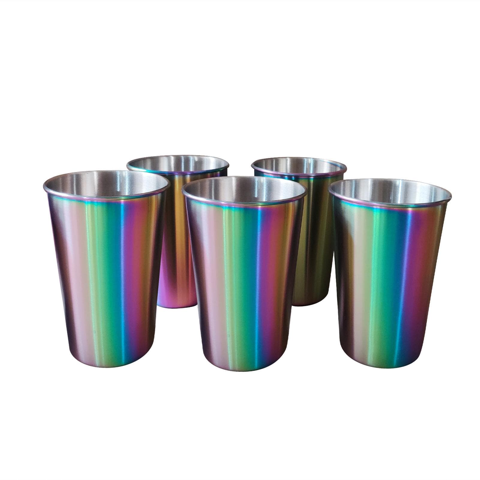 5pcs Stainless Steel Cups 500ml Capacity for Kids Adults Shatterproof Metal Cups for Travel Outdoor