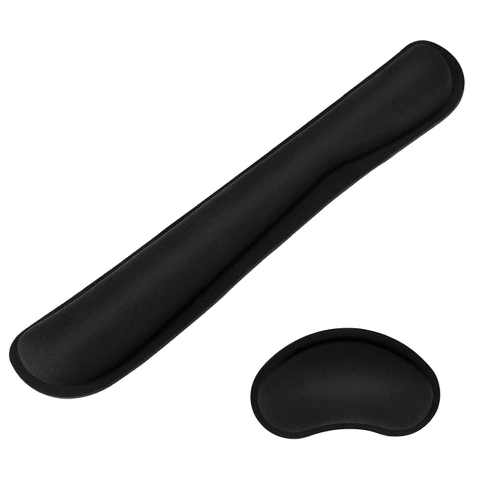 Wrist Rest Mouse Pad Keyboard Wrist Support Set Memory Foam Ergonomic Nonslip Office Gaming Mouse black