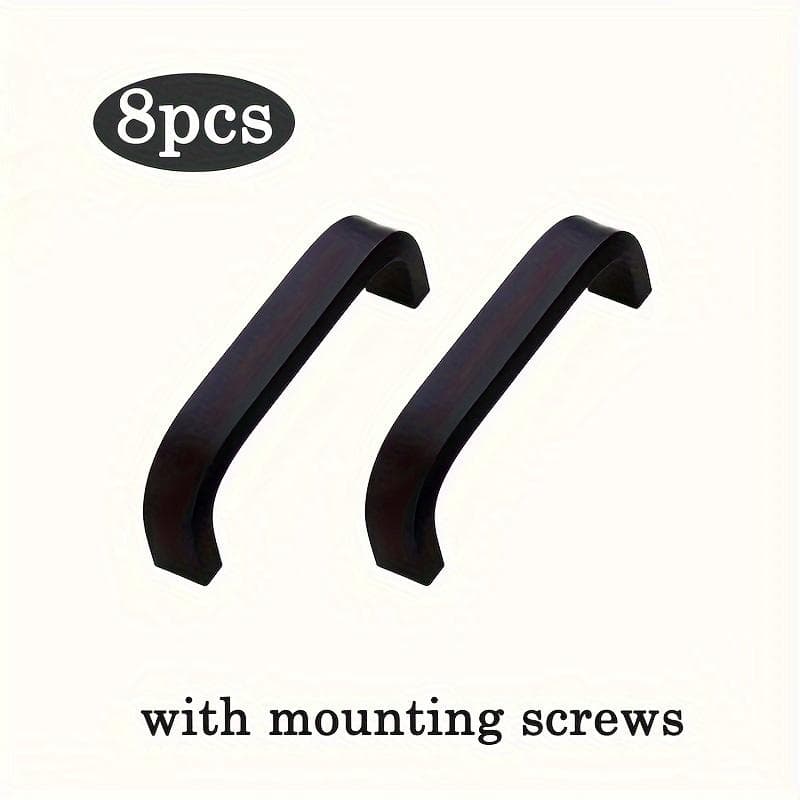 8pcs Cabinet Pulls Drawer Pulls, Aluminum Kitchen Cabinet Pulls, Modern Kitchen and Bathroom Cabinet Hardware Cabinet with Mounting Screws Hole distance 6.4cm