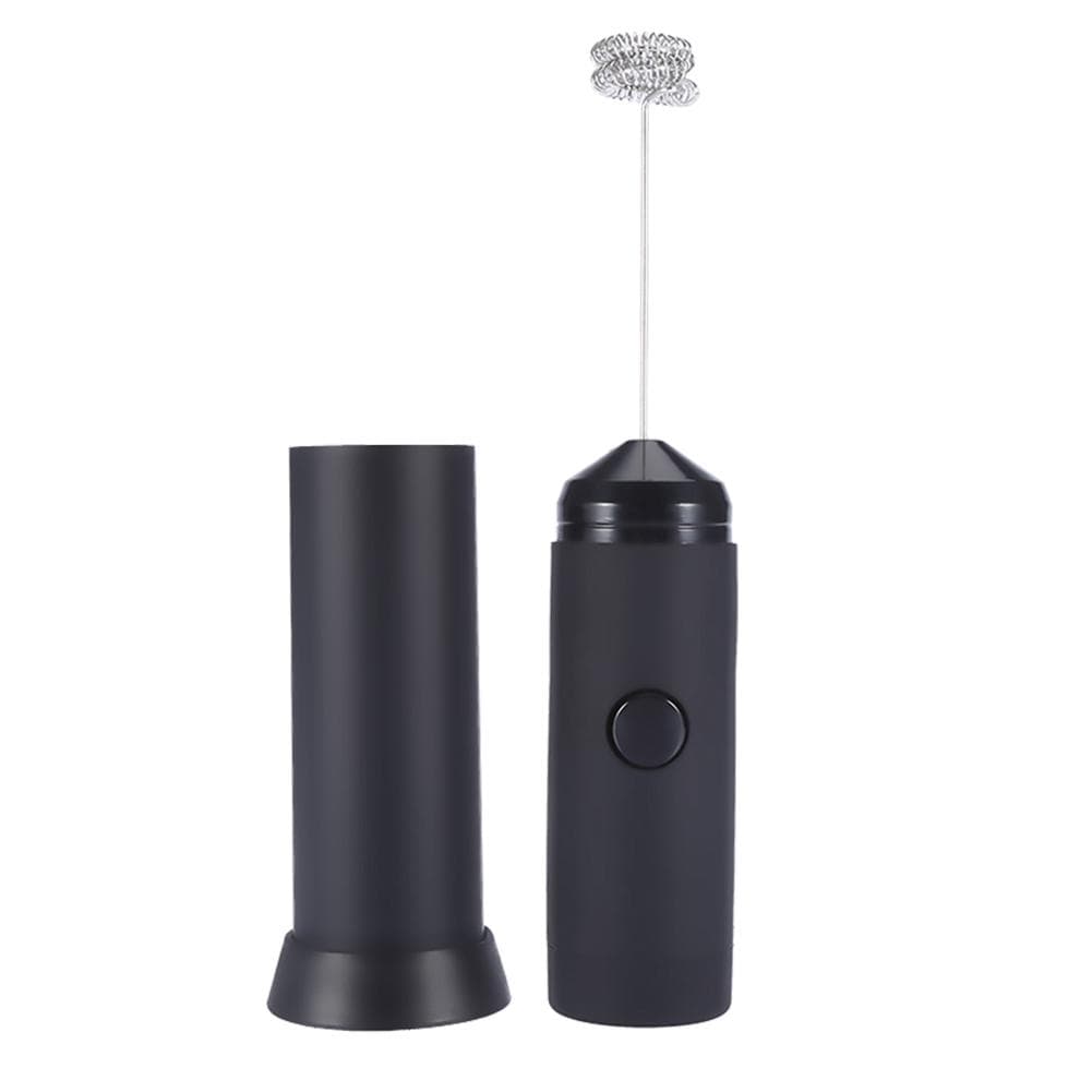 Handheld Egg Beater Handheld Stainless Steel Electric Milk Coffee Frother Black Black