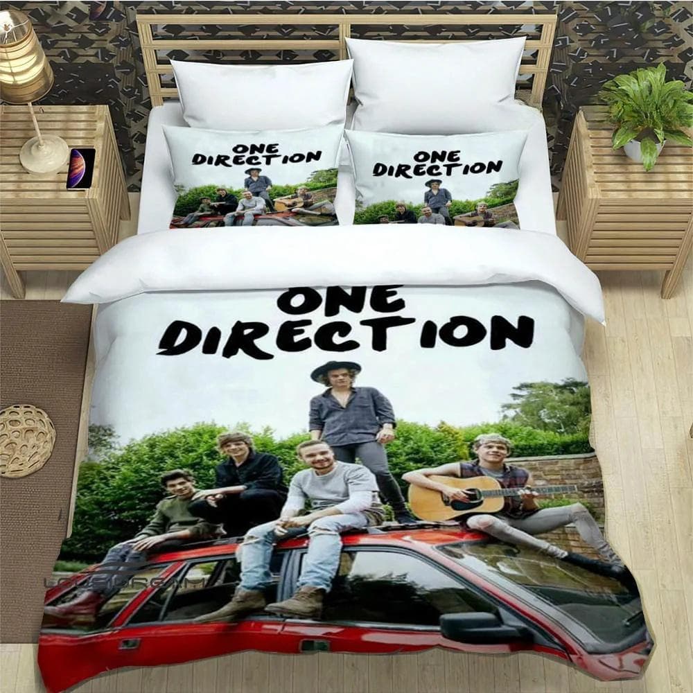 O-ONE Music Band Direction Bedding Set Single Twin Full Queen King Size Bed Set Adult Kid Bedroom Duvet cover Set Home Textile AU Single 140x210cm