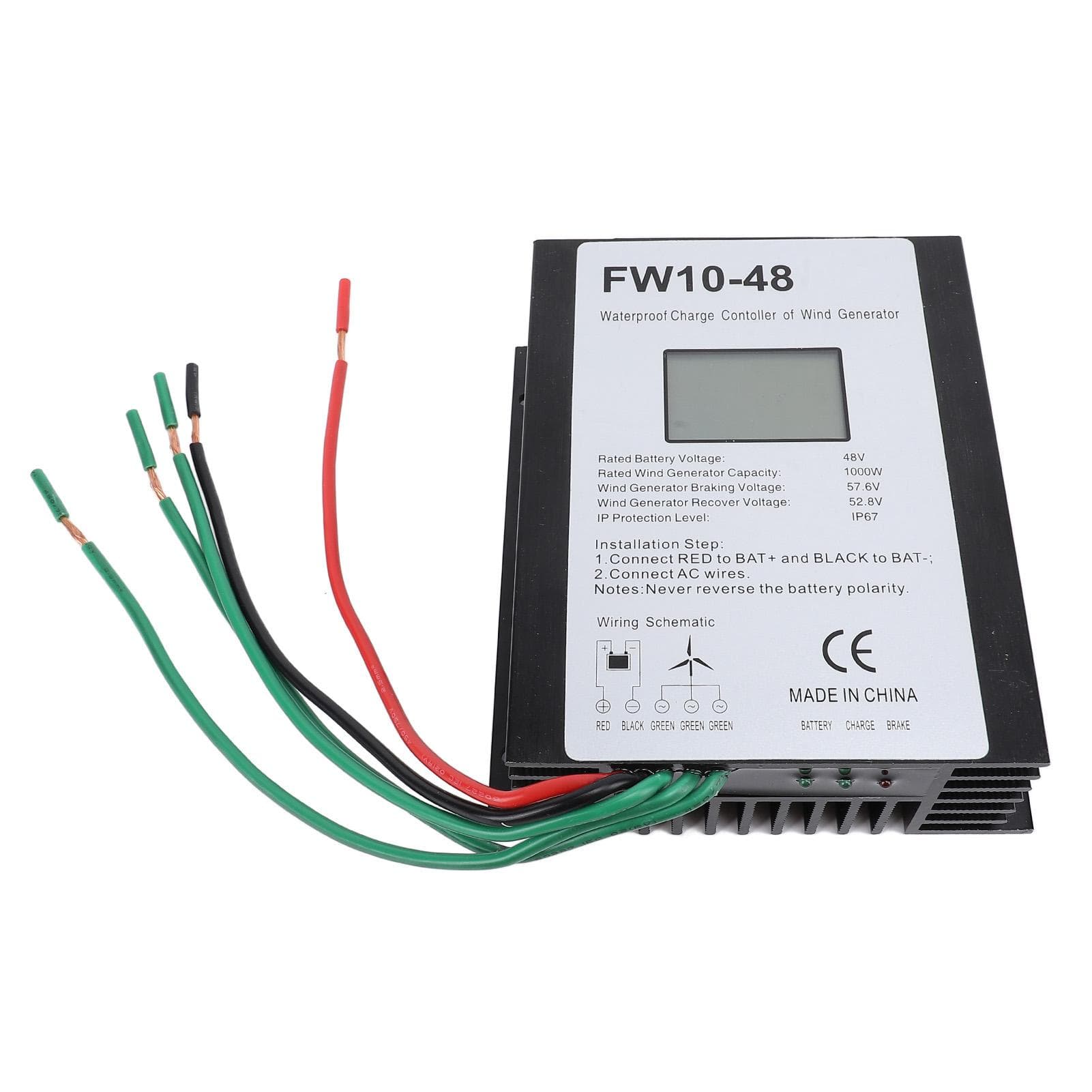 MPPT Wind Turbine Charge Controller 48V IP67 Water Resistant Automatic Regulator for 1000W Wind