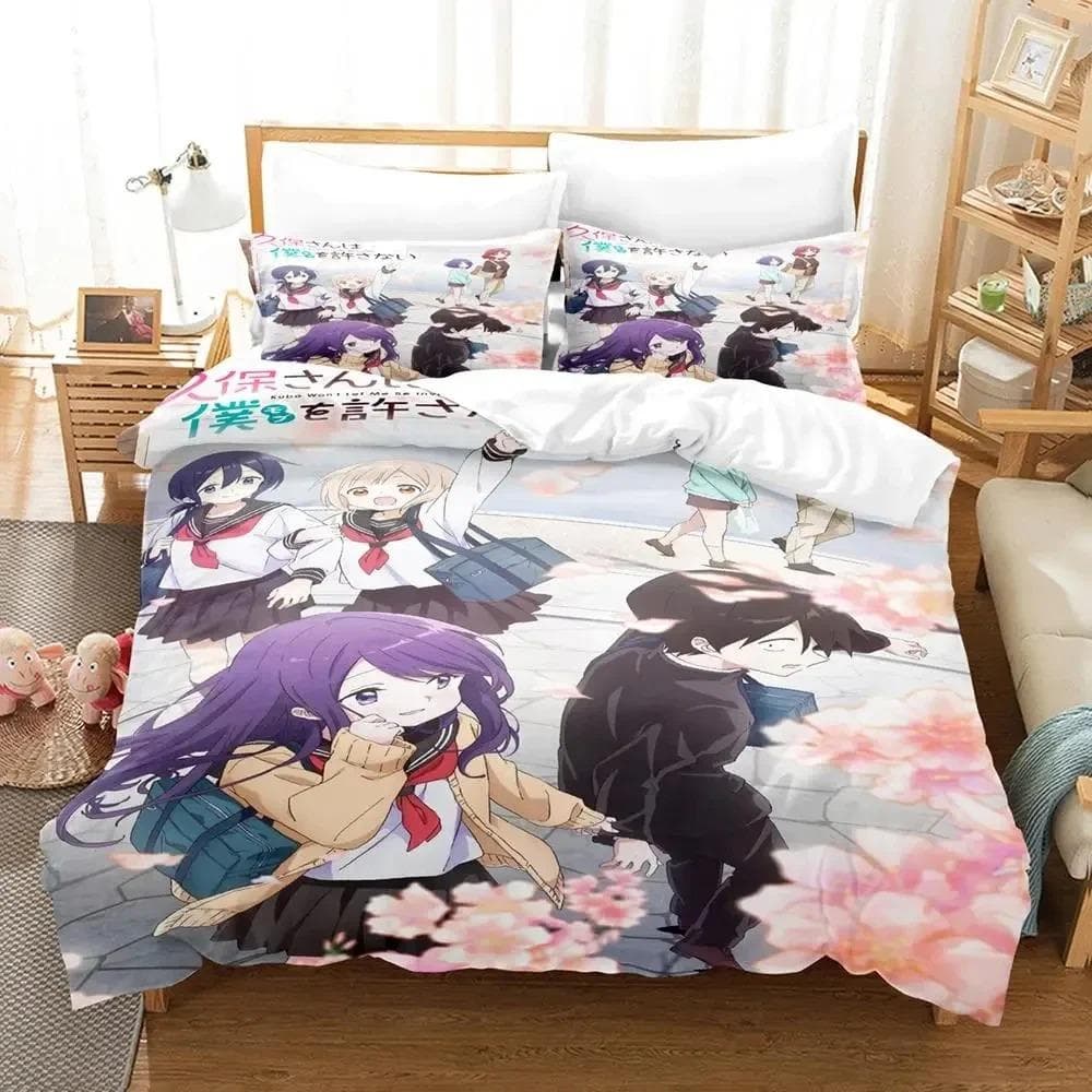 Anime Kubo Won't Let Me Be Invisible Bedding Set Duvet Cover Bed Set Quilt Cover Pillowcase Comforter king Queen Size Boy Adult 70x133cm 2pcs