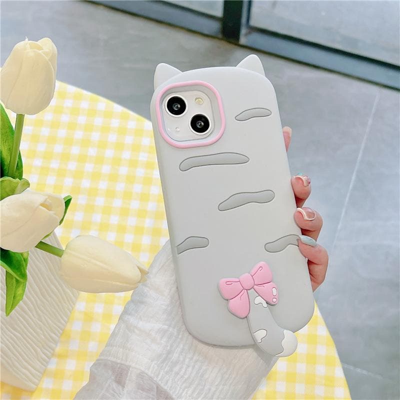 Phone Case For Samsung Galaxy S25 S24 S23ultra A36 A56 Cute Stand Cartoon Cat Soft Silicone Anti-drop Shockproof Back Cover Galaxy S24 FE
