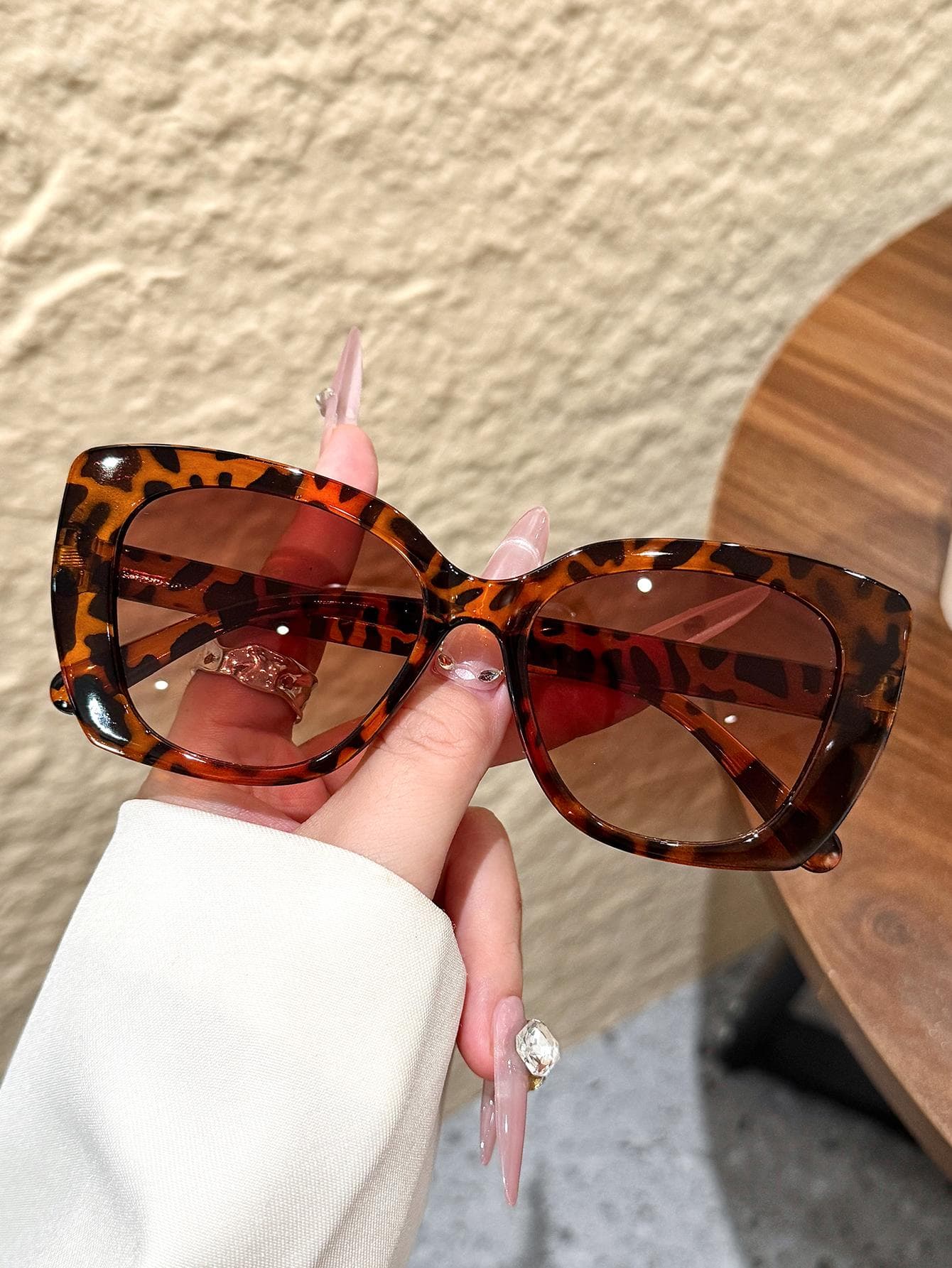 1Pc Women's Classic Tortoiseshell Glasses Fashion Casual Accessories Holiday Gift Simple Basic Eyewear