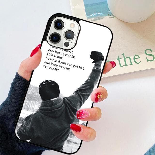 Rocky Balboa Movie Motivation phone Case Cover For iPhone 5 6 7 8 Plus X XR XS SE2020 Apple 11 12 13 mini Pro Max Galaxy S10 S20 iPhone X or XS