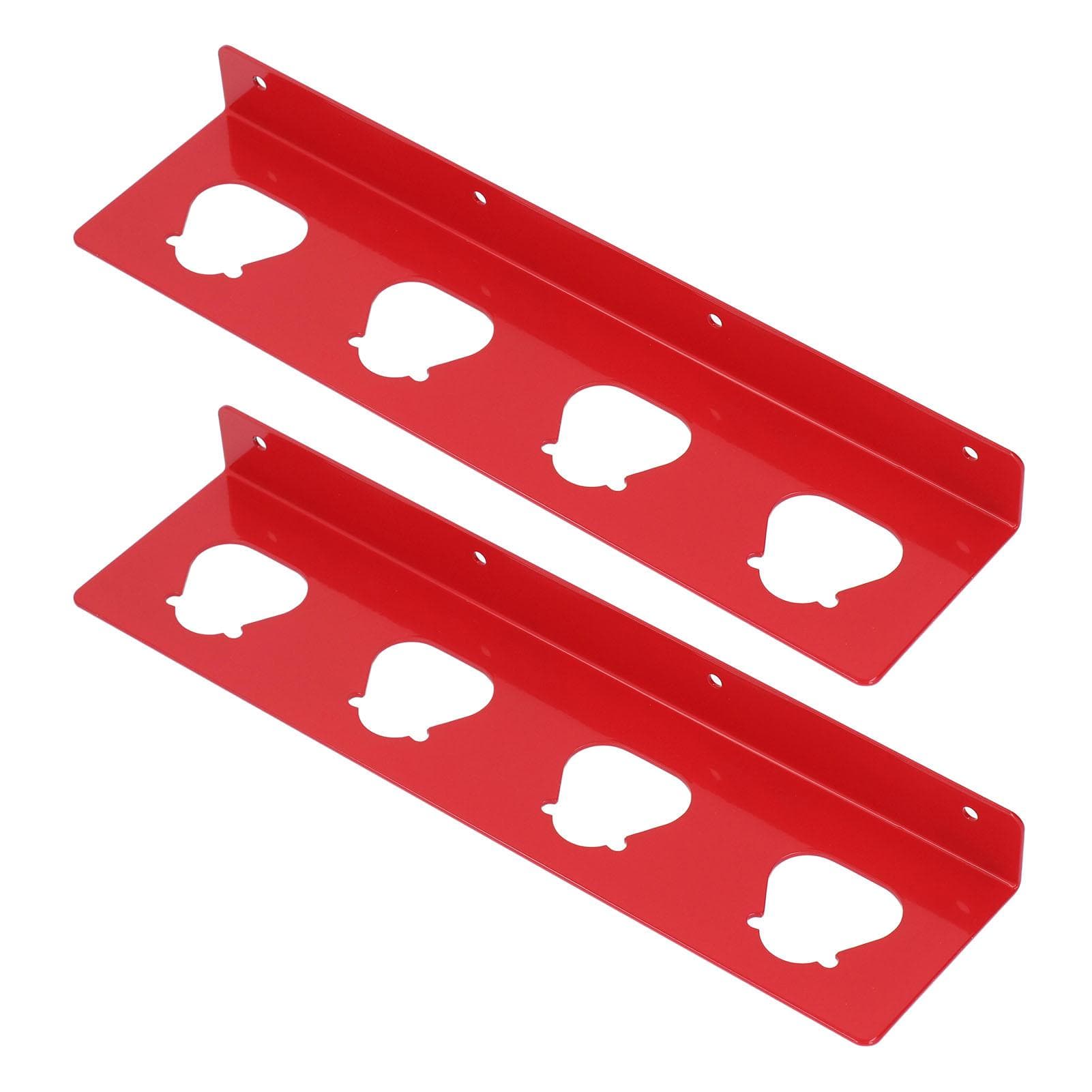 2PCS Wall Mount Battery Holders Power Tool Lithium Battery Storage Shelf 4 Holes Organizer for
