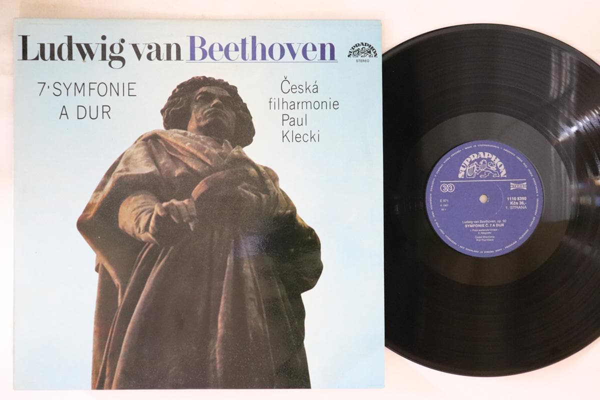 LP Record PAUL KLETZKI CZECH PHILHARMONIC OR Beethoven 7 Symfonie A Dur 11108390 SUPRAPHON 1989 Czechoslov Classical Used
