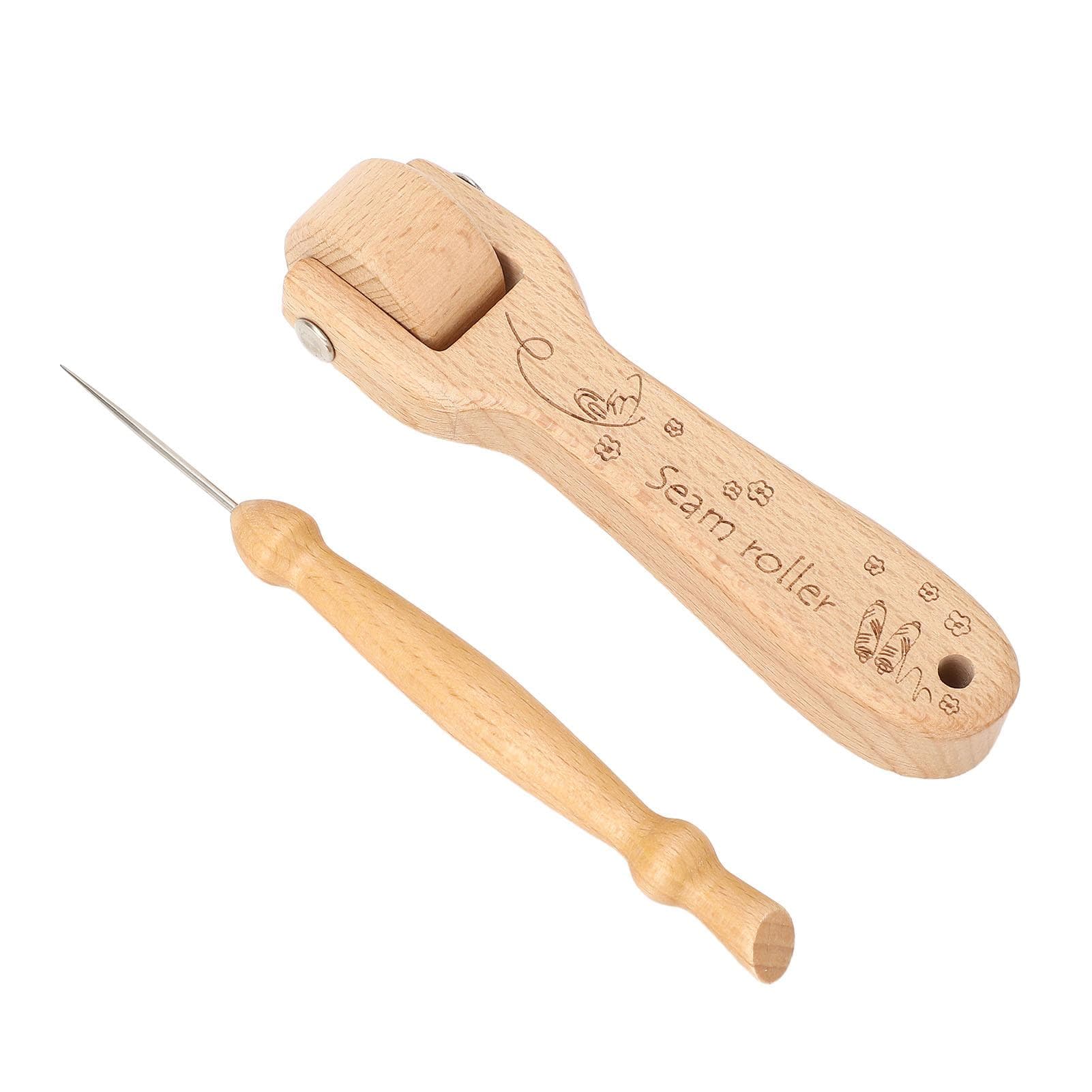 Sewing Roller Beech Wood Ergonomic Multifunctional Quilting Seam Roller for Home