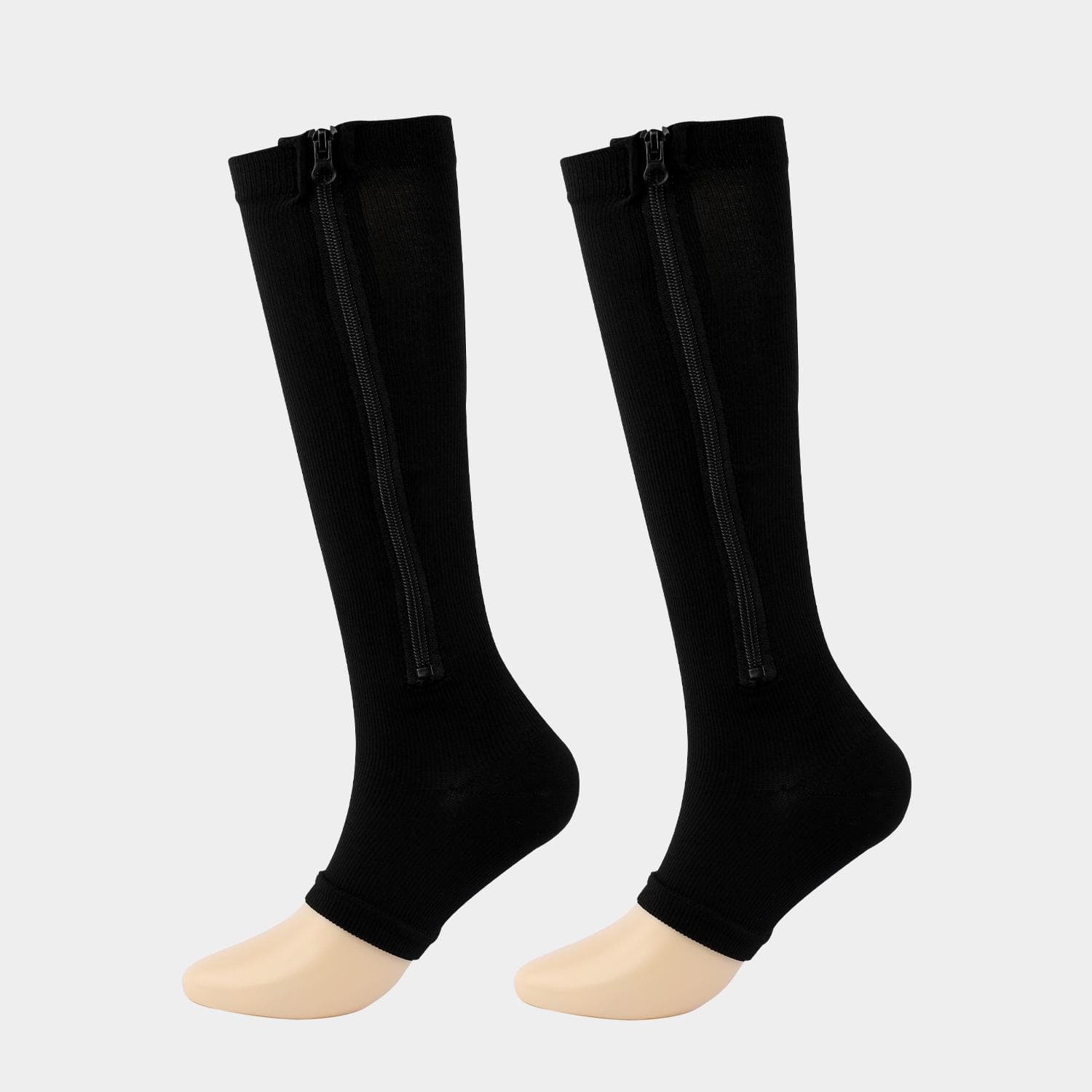 Sports Compression Zipper Socks Vein Stretch Socks Women Men High Elasticity Pressure Long Cycling Socks Leg Support XXL