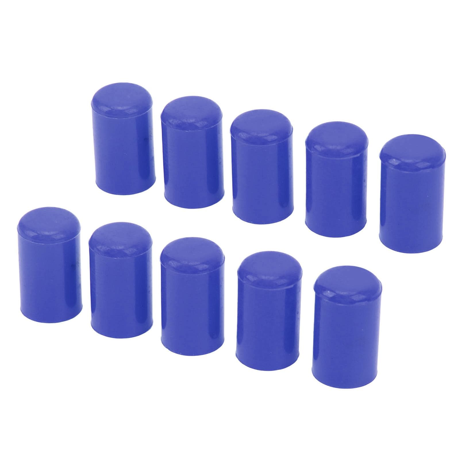 10PCS 12mm Auto Intake Vacuum Hose Cover Silicone Hose Blanking Caps Tubing End Insert Stoppers blue