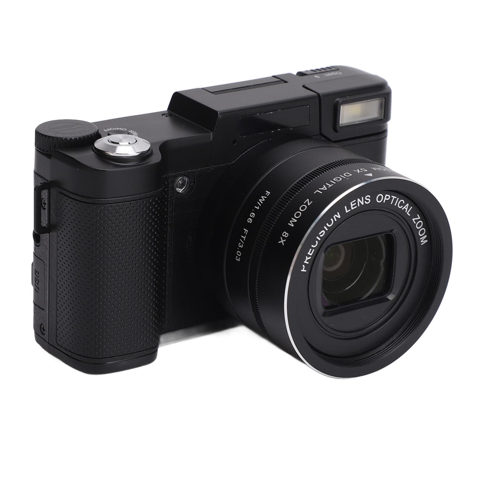 5K Digital Camera 48MP 3in Flip Screen 5X 8X Zoom Prevent Shaking Vlog Camera for Hiking Camping