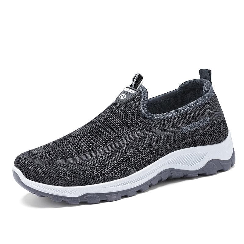 Shoes Men's New Flying Weaving Men's Shoes Lazy Walking Shoes Casual Dad Shoes Cloth Shoes Men 44