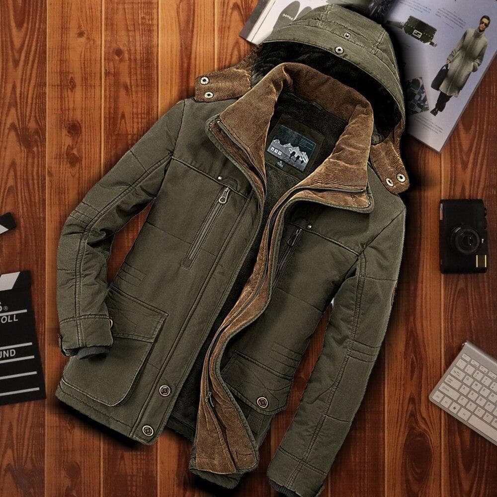 Winter Jacket Men Thicken Hooded Parka Military Jacket Winter Cold Weather Keep Warm Overcoat Men Plus Size 7xl M