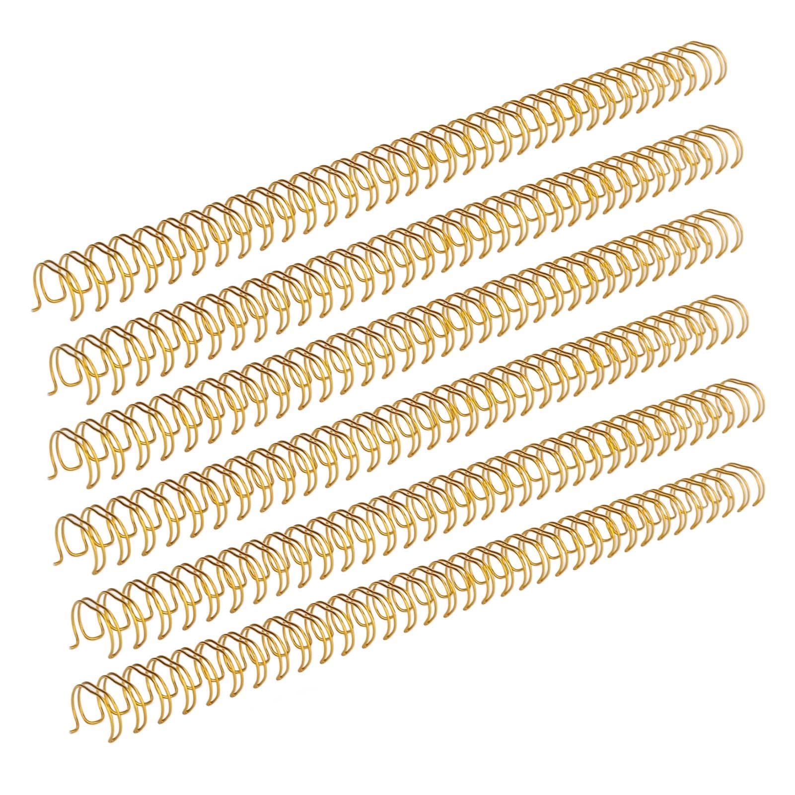 100PCS Spiral Binding Coils 34 Loops 3:1 Pitch A4 Paper Double Wire Binding Spines 120 Sheets