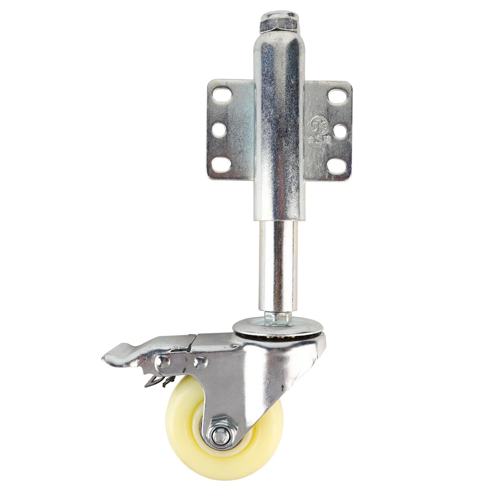 3 Nylon Gate Wheel Spring Loaded Swivel Caster with Brake 110lbs Load Capacity