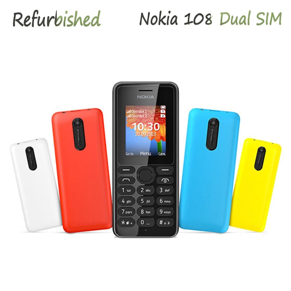 Refurbished Nokia Original Nokia 108 Dual SIM GSM 900 / 1800 Mobile Phone With 2 SIM Simple Set red