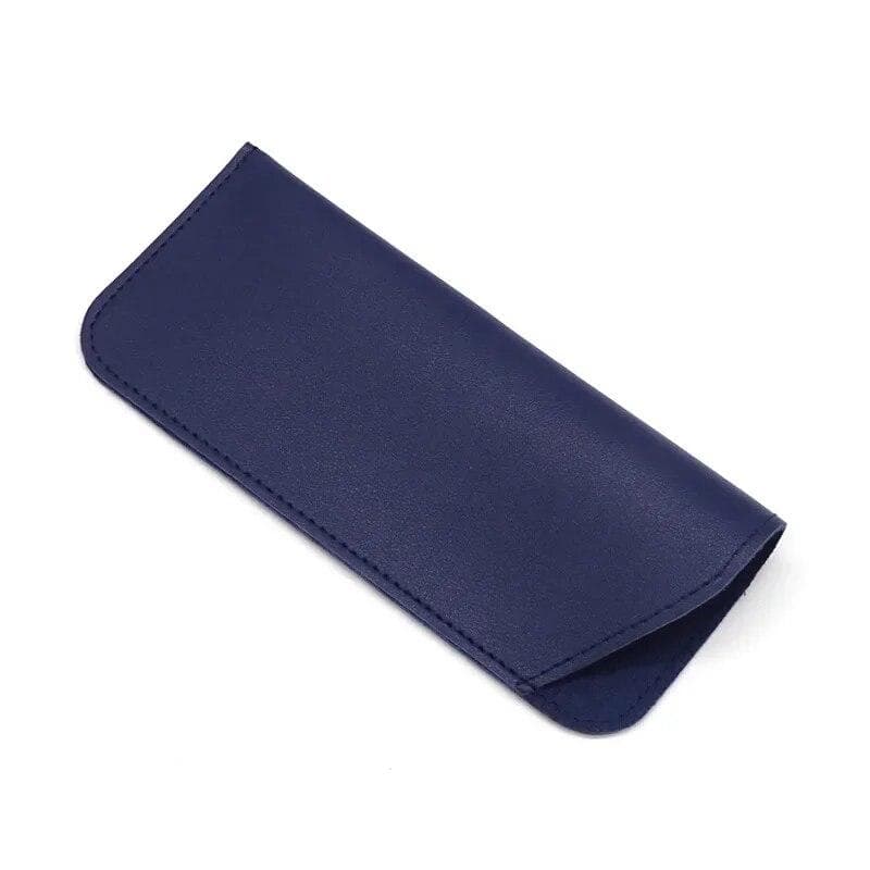 Pure Color Leather Eyeglass Sunglasses Reading Glasses Case Soft PU Leather Pouch Bag Pocket Eyeglasses Sleeve Eyewear Protector