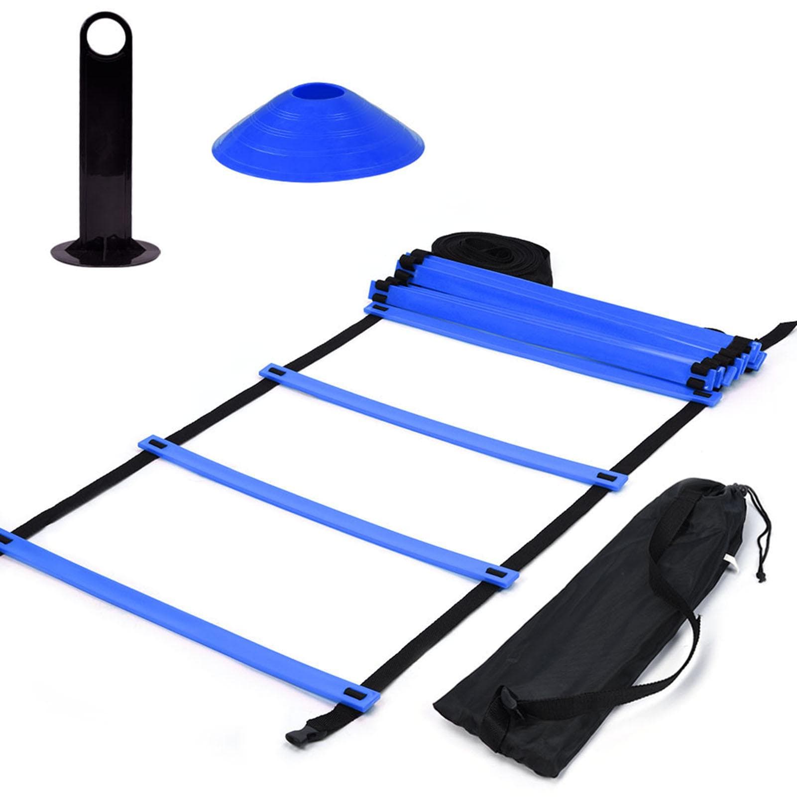 Speed Agility Train Kit, 19Ft Flat Ladder 10pcs Disc Cones for Athletic Training