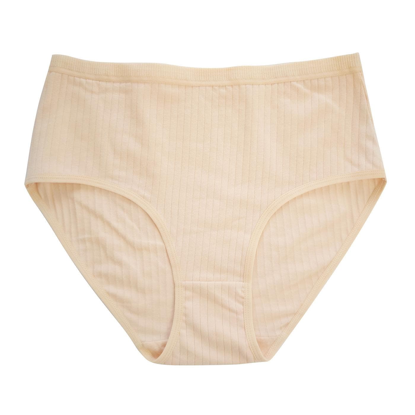 Large Size Women's Mid-waist Cotton Briefs Breathable High Elastic Comfortable Underwear Solid Color Ladies Briefs XL nude