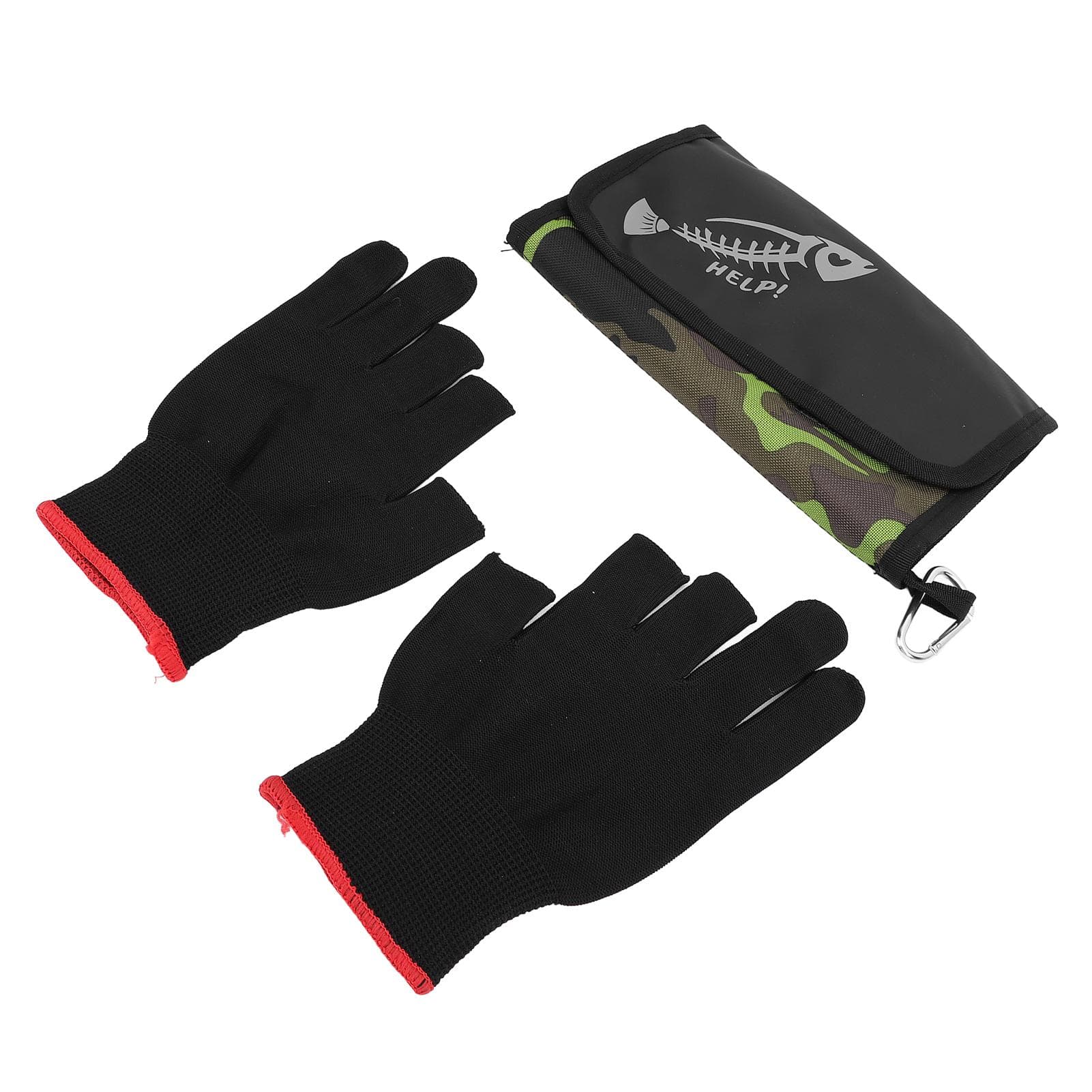 Soft Bait Storage Bag Water Proof PVC Oxford Cloth Fishing Lure Pouch with 6 Self Sealing Bags and