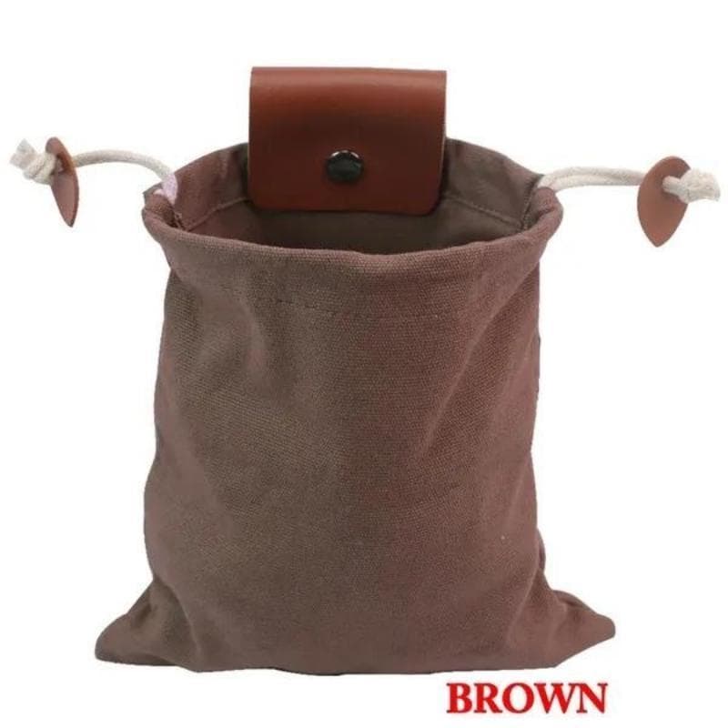 1Pc Outdoor Foraging Fruit Picking Bag Waist Hanging Tool Bag Jungle Storage Waterproof Bags for Camping One Size brown