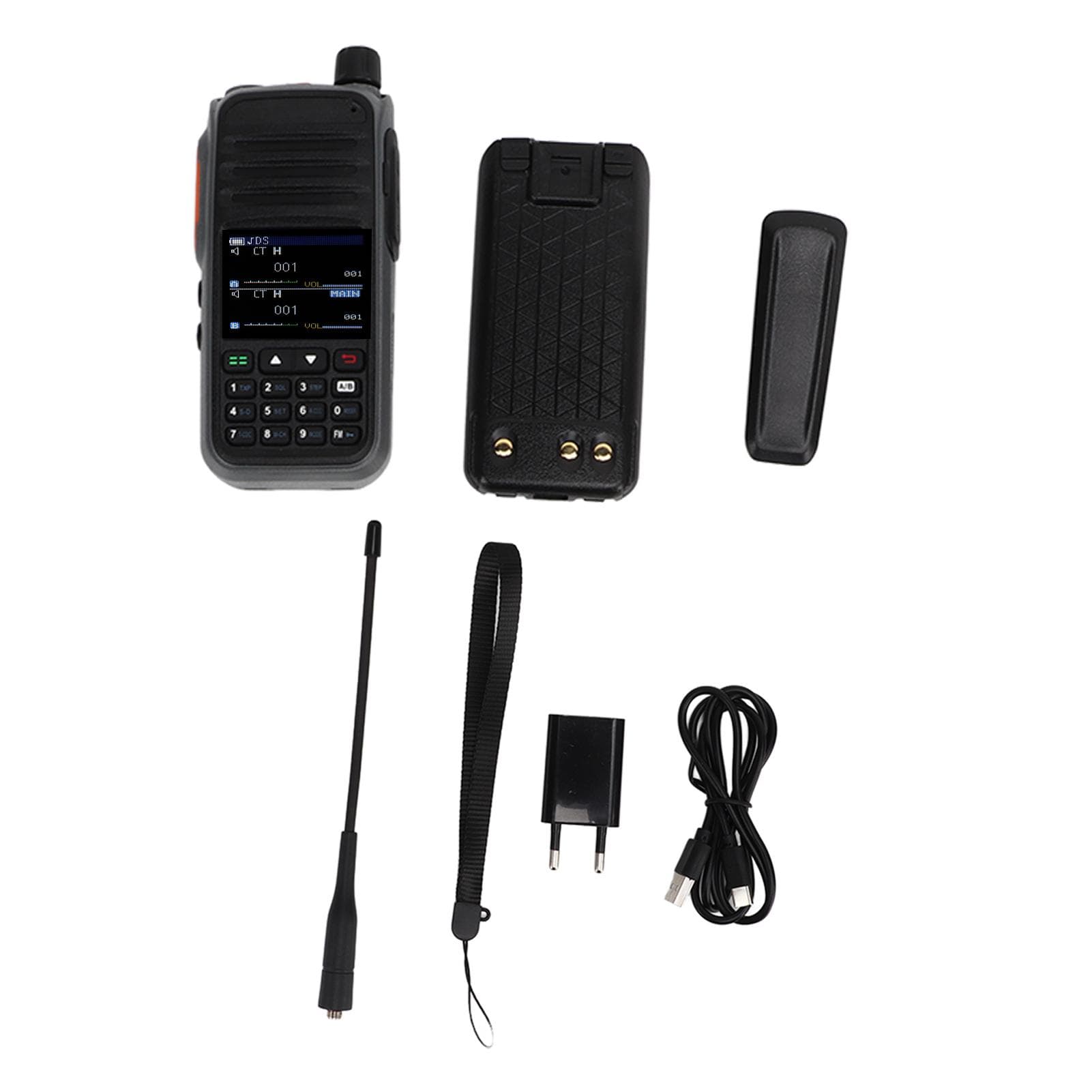 2 Way Radio Portable Multi Band Walkie Talkie Handheld Transceiver AC 100?240V 5W EU Plug