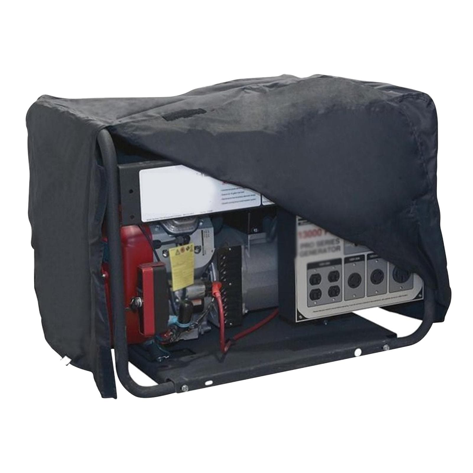 Portable Generator Cover with Waterproof Coating Protective Small Generator Cover Sun Shade Cover black