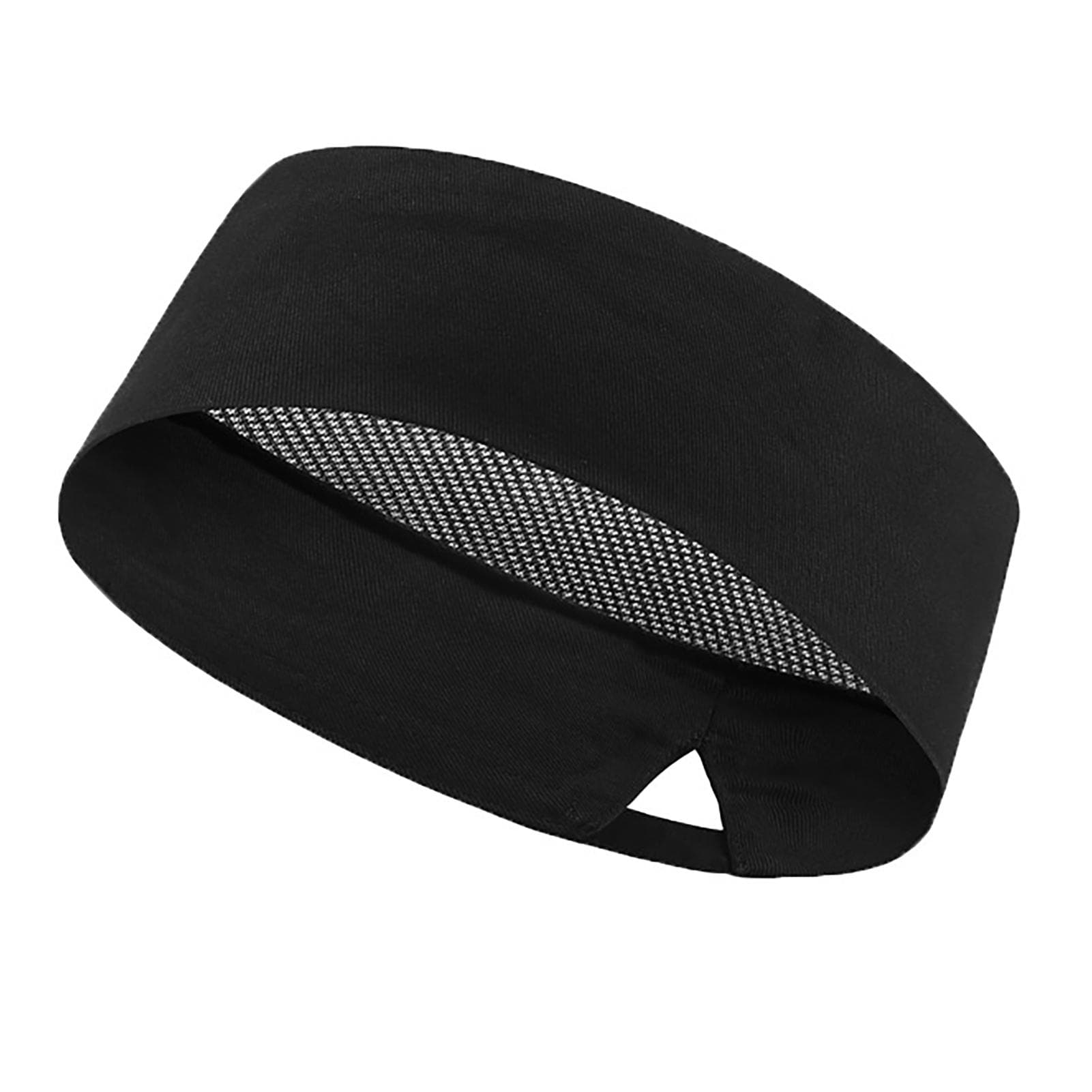Chef Hat Adjustable Size Top Vent Breathable Cotton Polyester Fiber Black Chef Cap for Restaurant