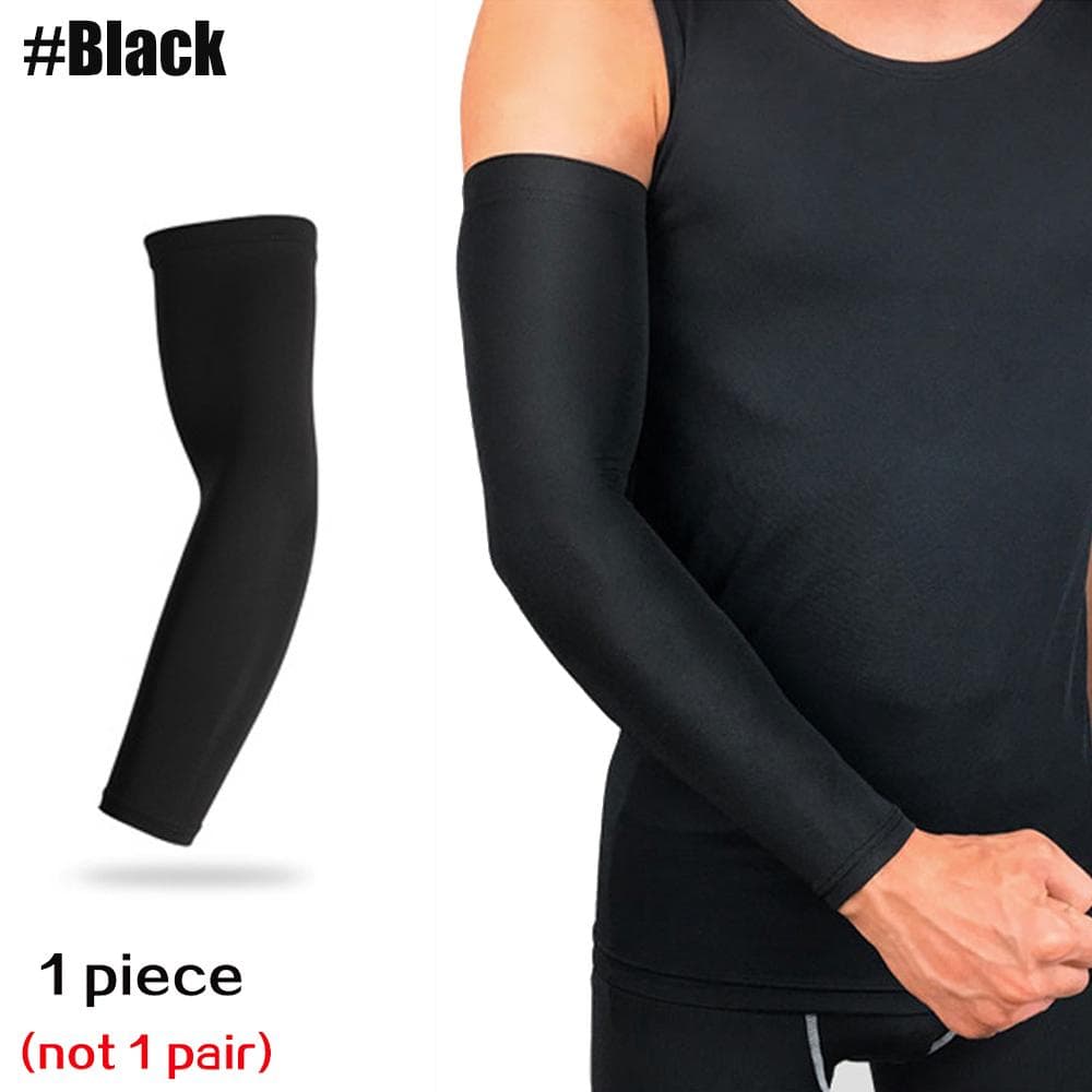 1 Pcs Unisex Sports Arm Sleeve UV Protection Compression for Basketball Cycling Running Volleyball Summer Sunscreen Bands XXL