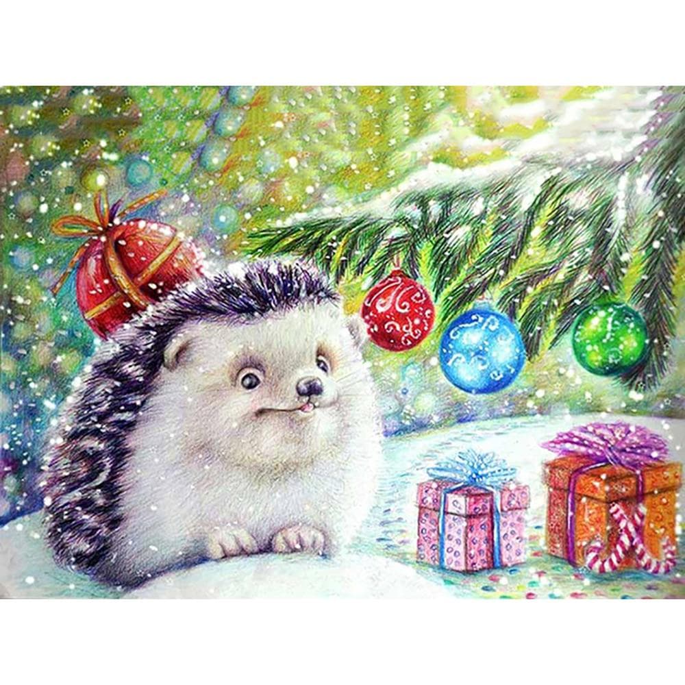 Cross Stitch Kit DIY Diamond Embroidery Lovely Hedgehog Diamond Painting Mosaic Home Decor 20X30CM