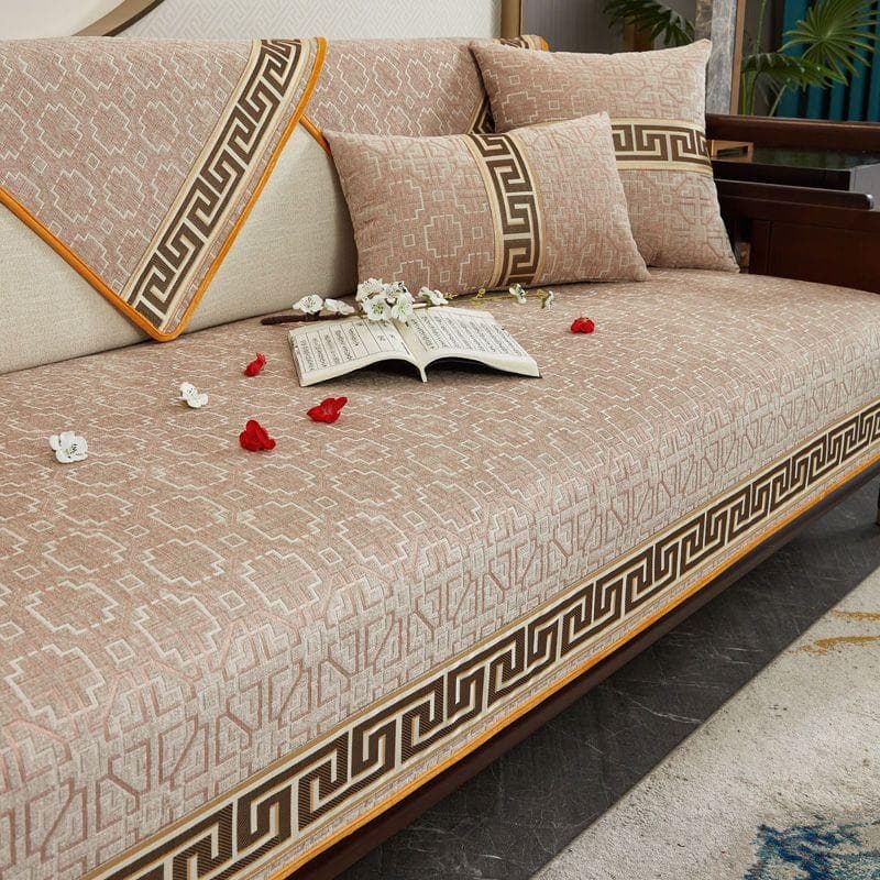 Geometric Thick Sofa Cushion New Anti Slip Four Seasons Sofa Towel Simple Decoration of The Living Room Pillowcase Sofacover 70x70cm 1pcs