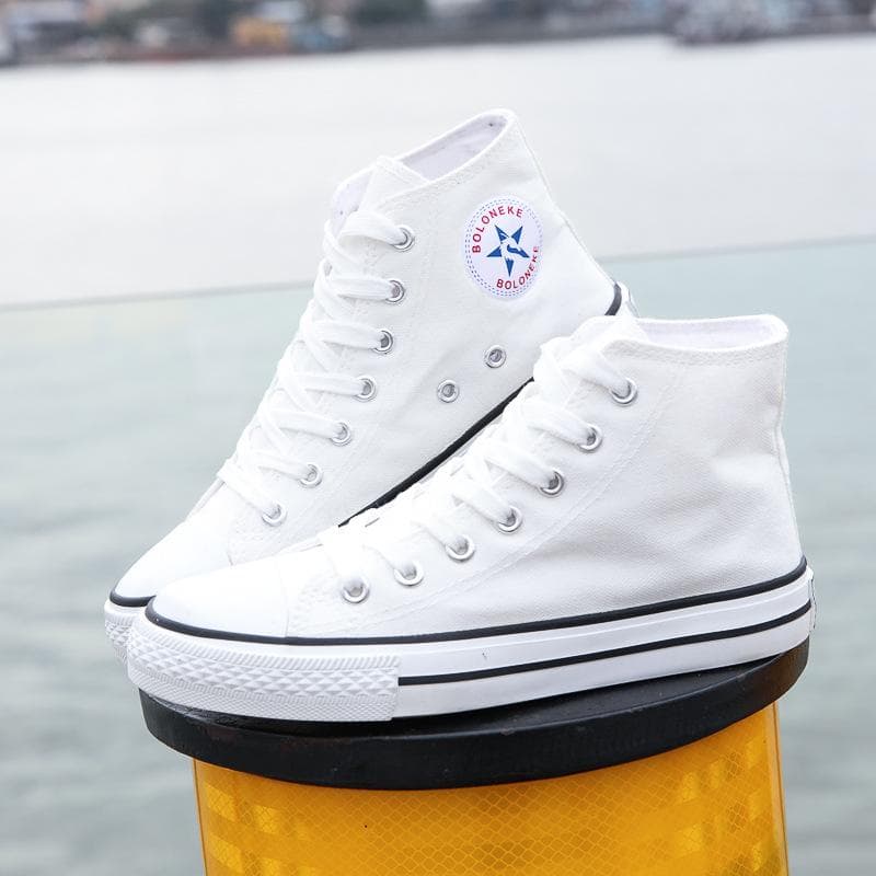 College Style Solid Color Couple, High-Top Canvas Shoes Men'S And Women'S Shoes 1970 Retro 38