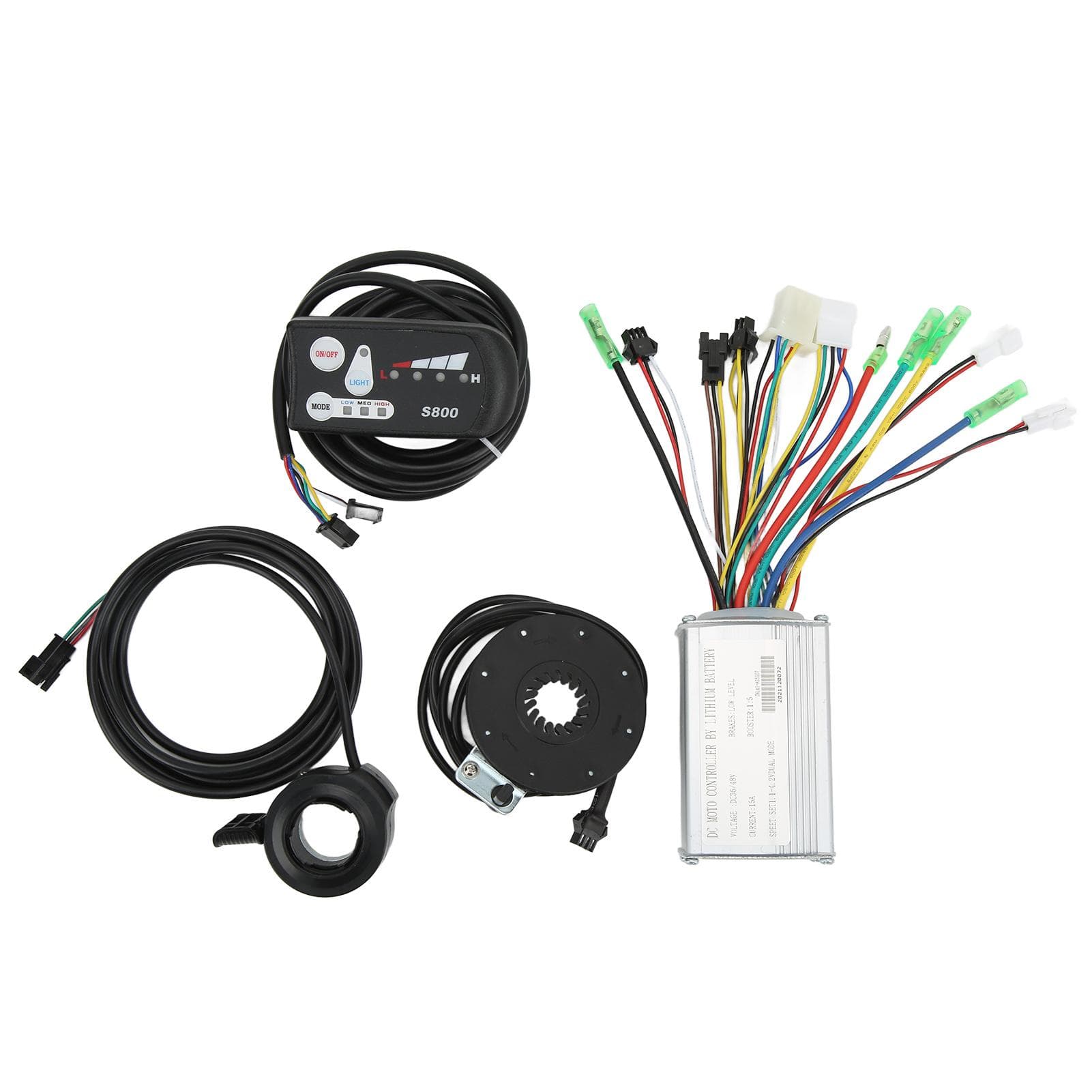 Electric Bike 15A Controller 36V 48V Common Speed Controller with LED S800 Display Panel for 250W